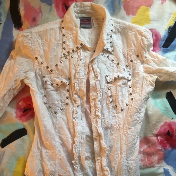 Paradsuco ruffled 3/4 length top - Picture 4 of 8